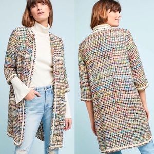 Anthropologie ett:twa Berwyn Tweed Woven Jacket size XS